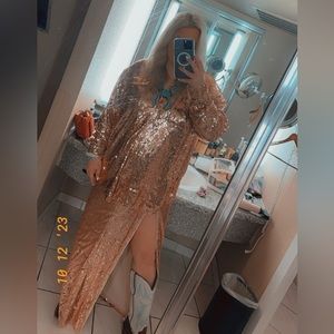 Secret Obession Sequin Skirt Set-Gold